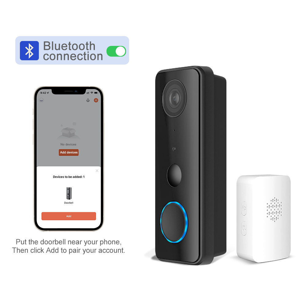 Wifi Doorbell Camera - Videocitofono Wi-Fi 2MP 1080P con App