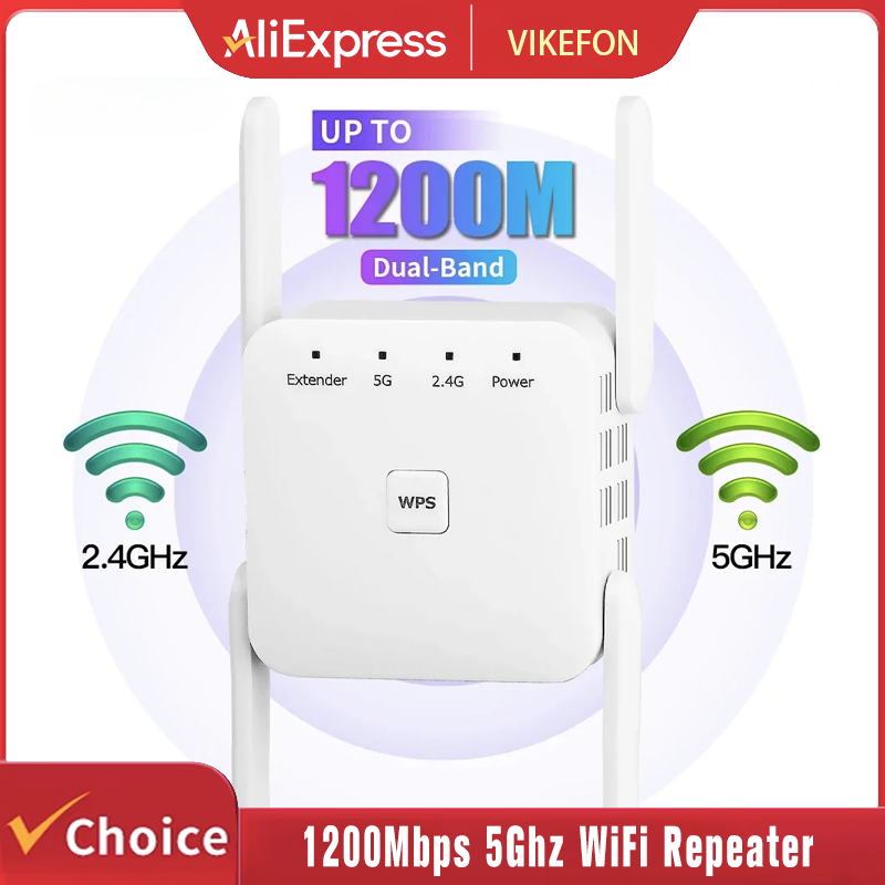 Smart Home Network - Ripetitore WiFi Wireless 1200Mbps 5GHz, Amplificatore