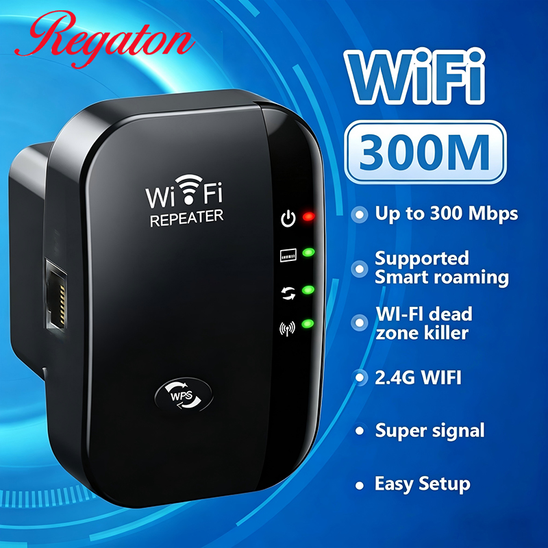 Smart Home Network - Ripetitore WiFi Wireless 300M 2.4GHz, Amplificatore