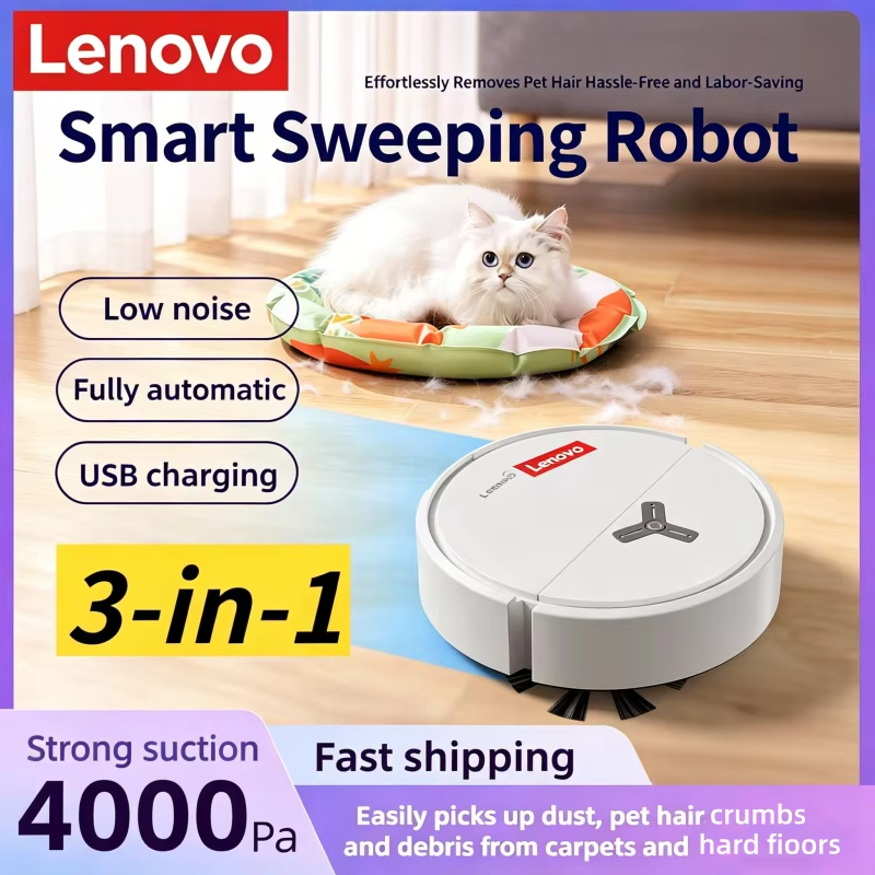 Vacuum Cleaner Smart Home - Robot Aspirapolvere Intelligente 3-in-1 Lenovo, 4000Pa,