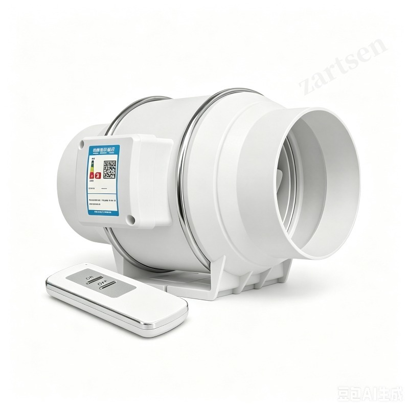 Smart Bathroom Fan - Ventilatore di Scarico Silenzioso per Casa,