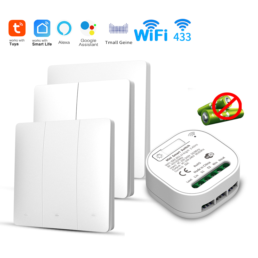 Tuya Wifi Socket - Interruttore Luce Intelligente Tuya WiFi Autoalimentato,