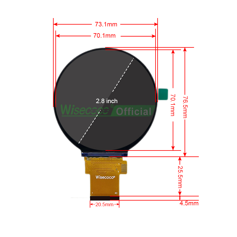 Wisecoco modulo LCD IPS circol - Smart Home Raspberry Pi recensione e prezzo