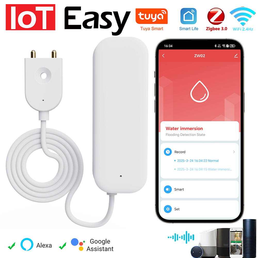 Tuya WiFi ZigBee Sensore acqua - Smart Home Proxmox recensione e prezzo
