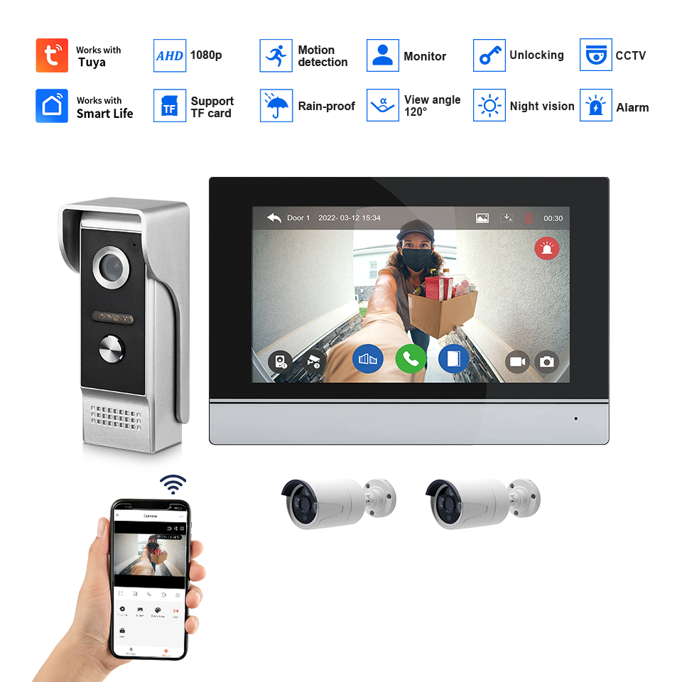 Schermo IPS da 7 pollici 2MP T - Wifi Doorbell Camera recensione e prezzo